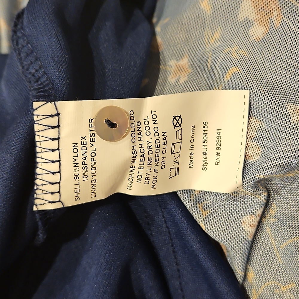 Vintage Suzanne Betro Floral Blue Dress - Picture 10 of 10